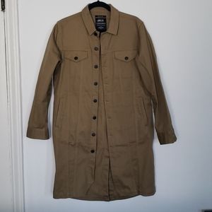 PUBLISH long length trucker tan denim jeans jacket